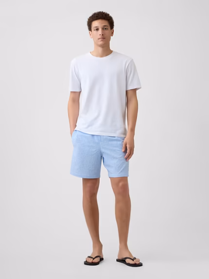 Seersucker Swim Trunks