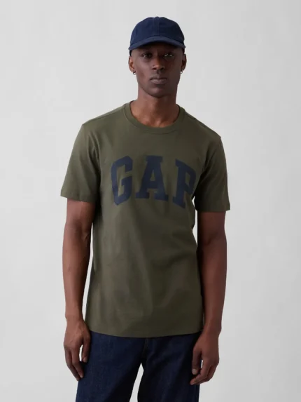 Polera Gap Logo Manga Corta Hombre Verde