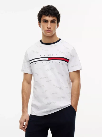 Signature Flag Stripe Logo T-Shirt TOMMY