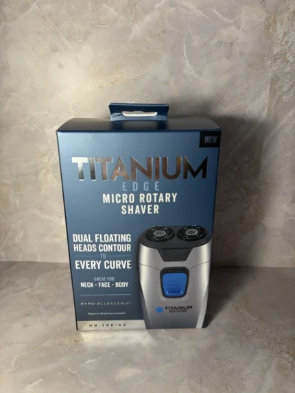 Nueva Afeitadora Micro Rotativa Borde Titanio 2 Cabezales Giratorios Inalámbrico Cuello Cara Cuerpo